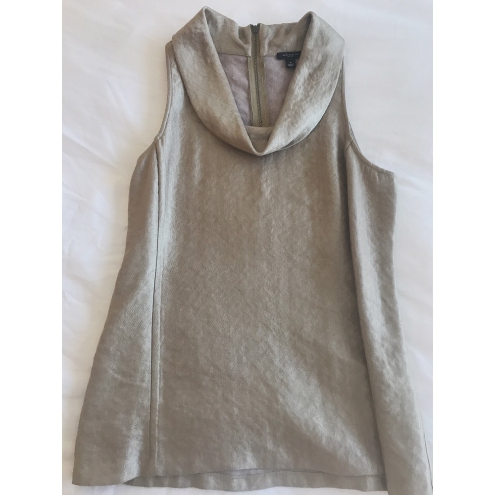 Gold Ann Taylor Cowl Neck Top Size 8